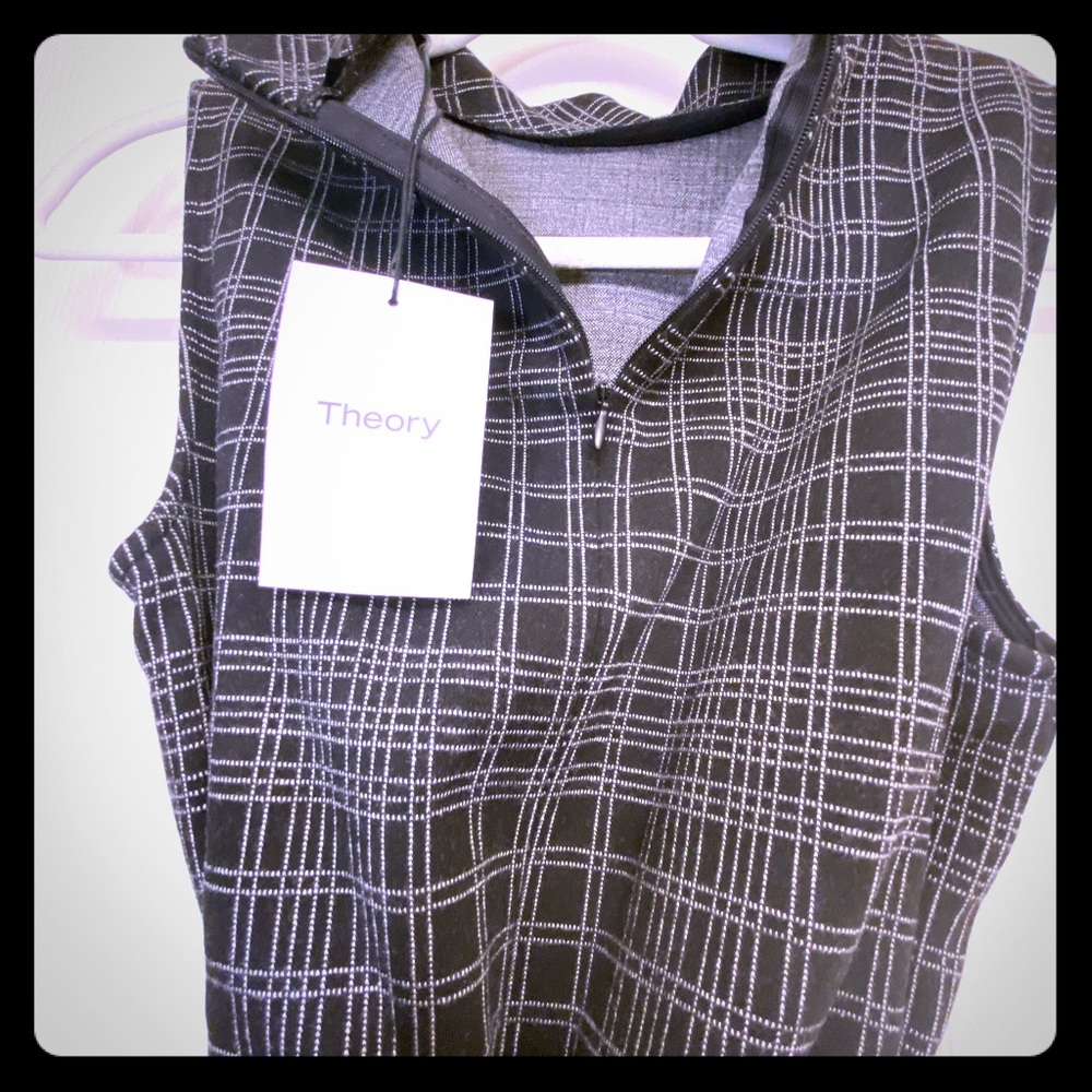 Theory, mock neck, belted, tunic.